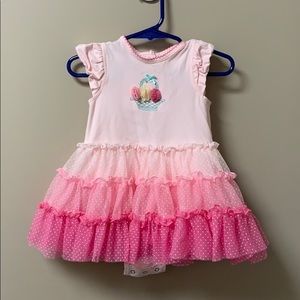 9 month pink ruffle easter dress little me